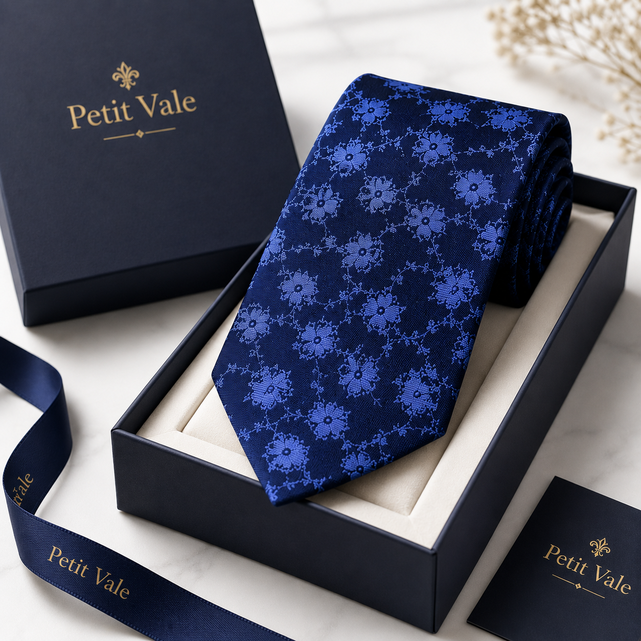 Floral Business Tie for Men – Formal Wedding & Office Neck Tie