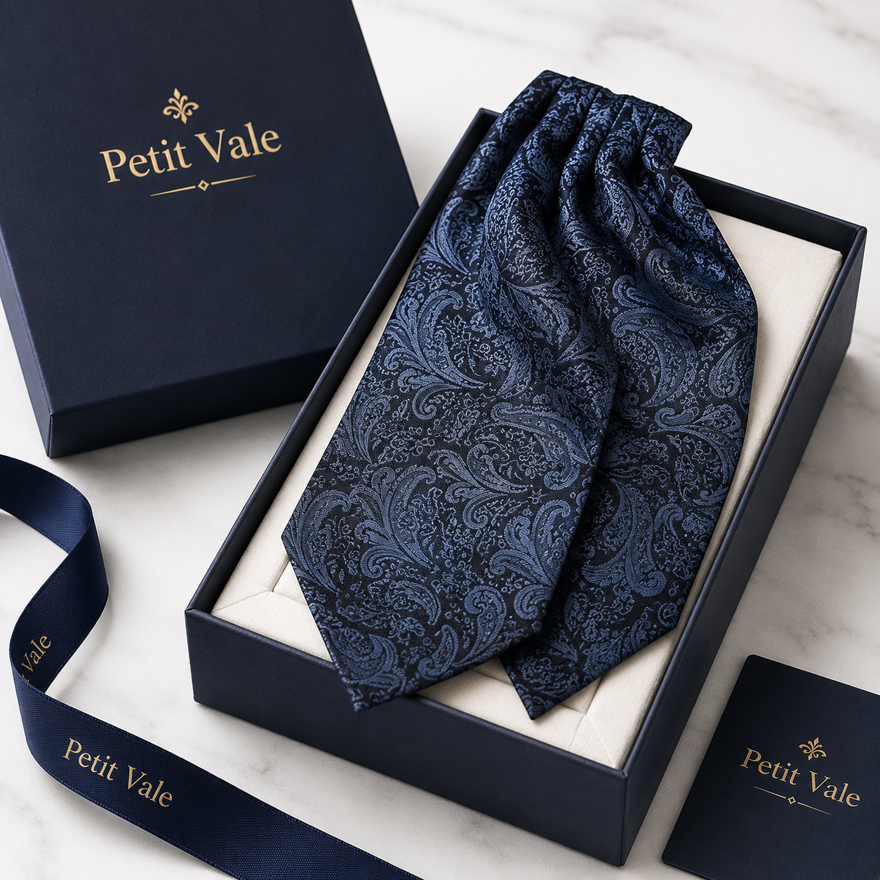 Paisley Ascot Cravat Tie – Formal Wedding Neckwear for Men